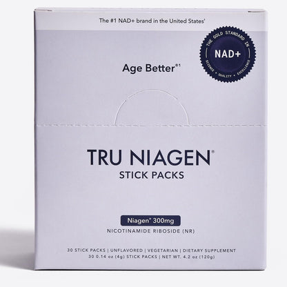 TRU NIAGEN NAD+ Booster | Nicotinamide Riboside Mixing Powder for Cellular Energy - 30 Sachets of 300mg