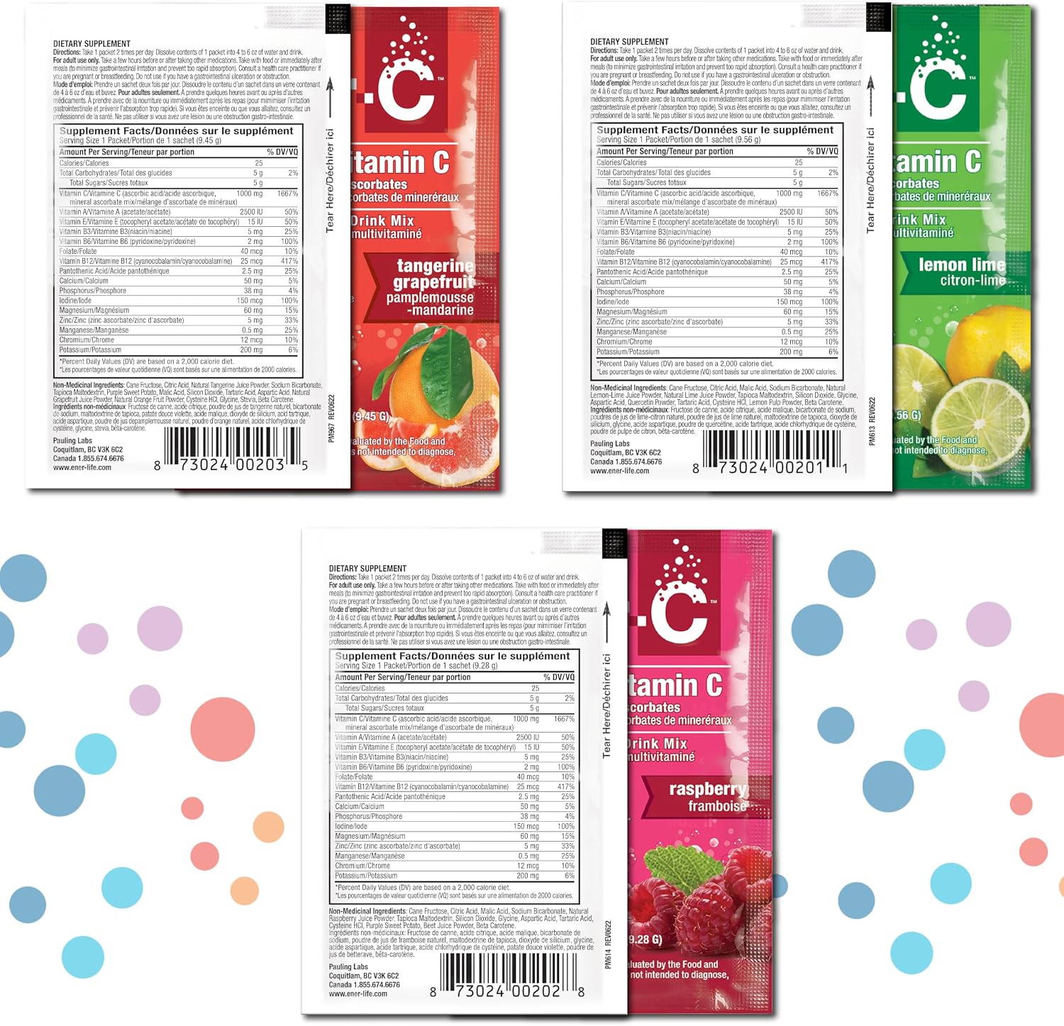 Ener-C Multivitamin Drink Mix - Healthy Energy Variety Pack (60 Sachets) - görsel 8