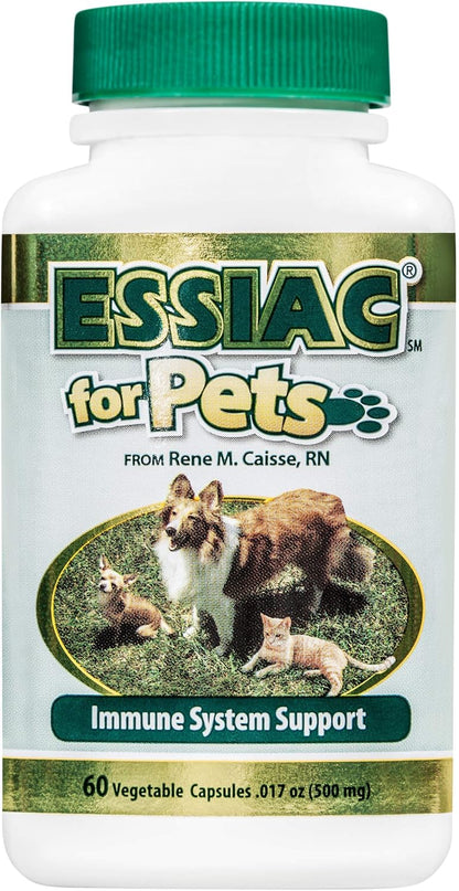 ESSIAC for Pets - Herbal Supplement for Dogs and Cats (3-Pack, 60 Capsules Each)