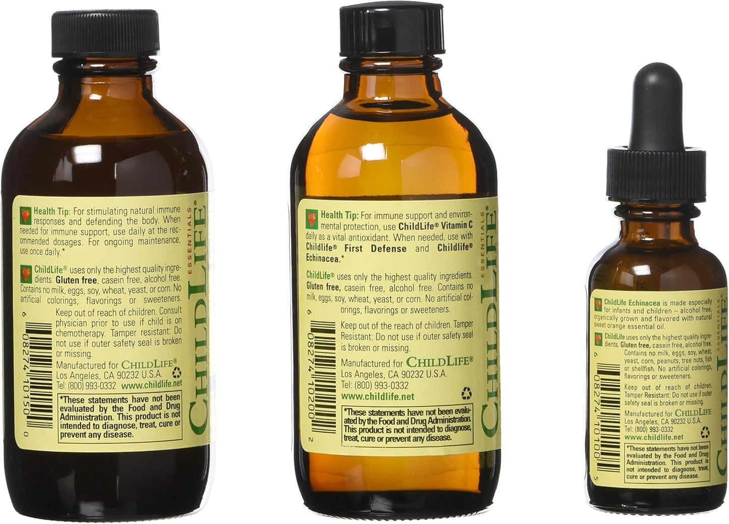 CHILDLIFE ESSENTIALS Immune Support 3-Pack - Liquid Vitamin C, Echinacea and First Defence - görsel 2