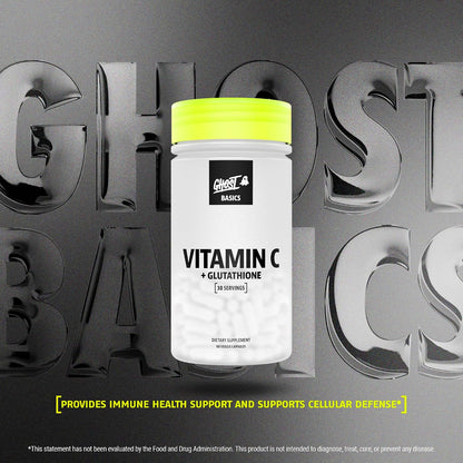 GHOST Basics Vitamin C + Glutathione – 60 Vegetable Capsules