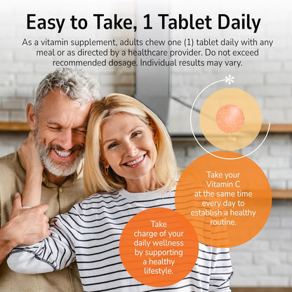 21st Century Vitamin C 500 mg Chewable Tablets, Orange Flavour