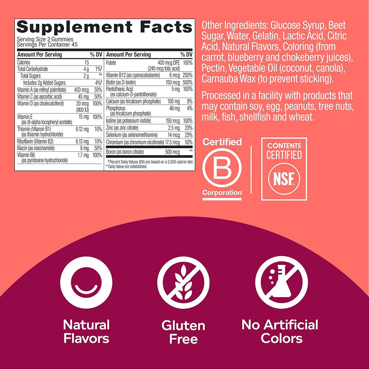 OLLY Women's Multivitamin Gummies - Berry Flavour, 180 Gummies (90-Day Supply) - görsel 2