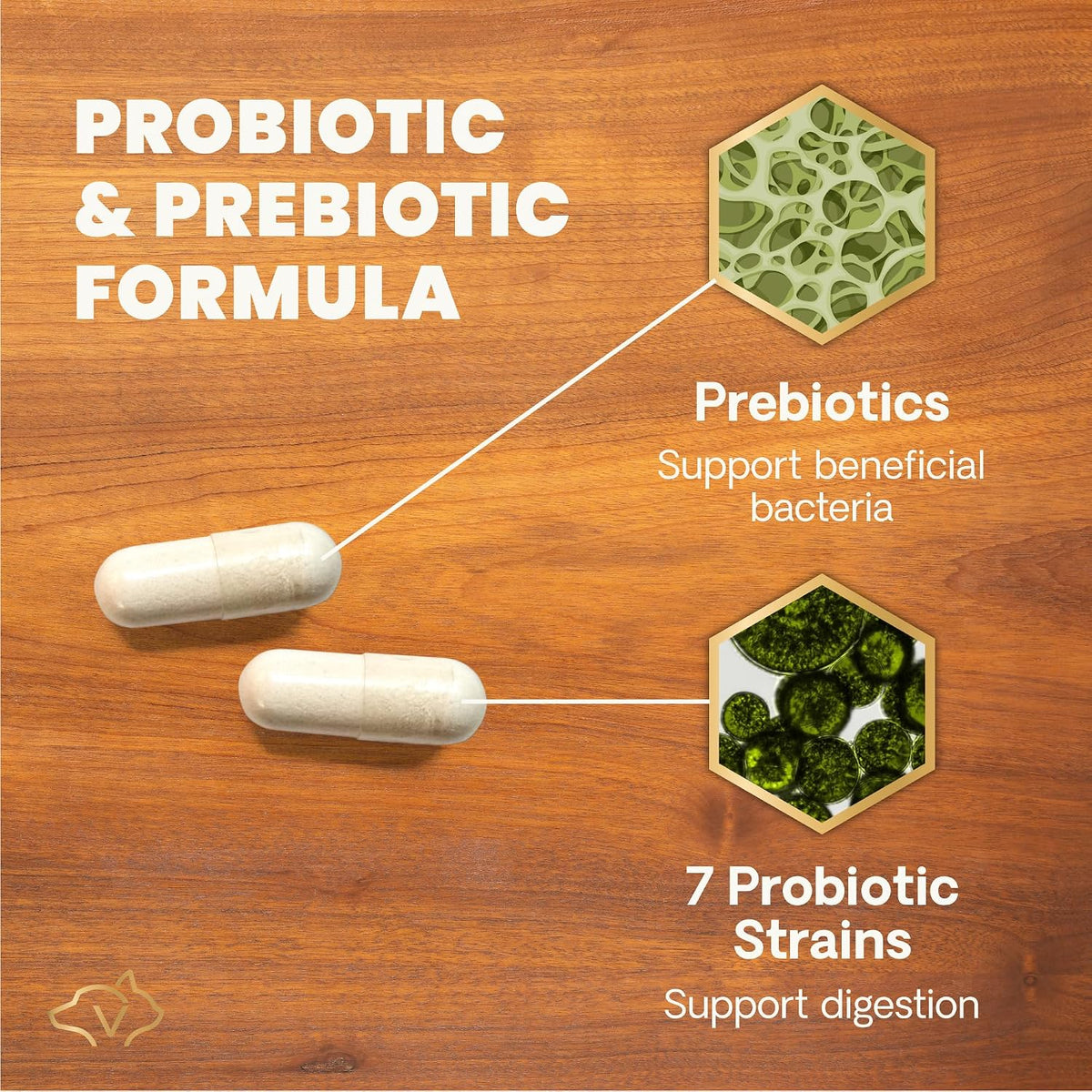 VetriScience Extra Strength Gut Health Probiotic & Prebiotic for Dogs & Cats, 180 Capsules - görsel 4