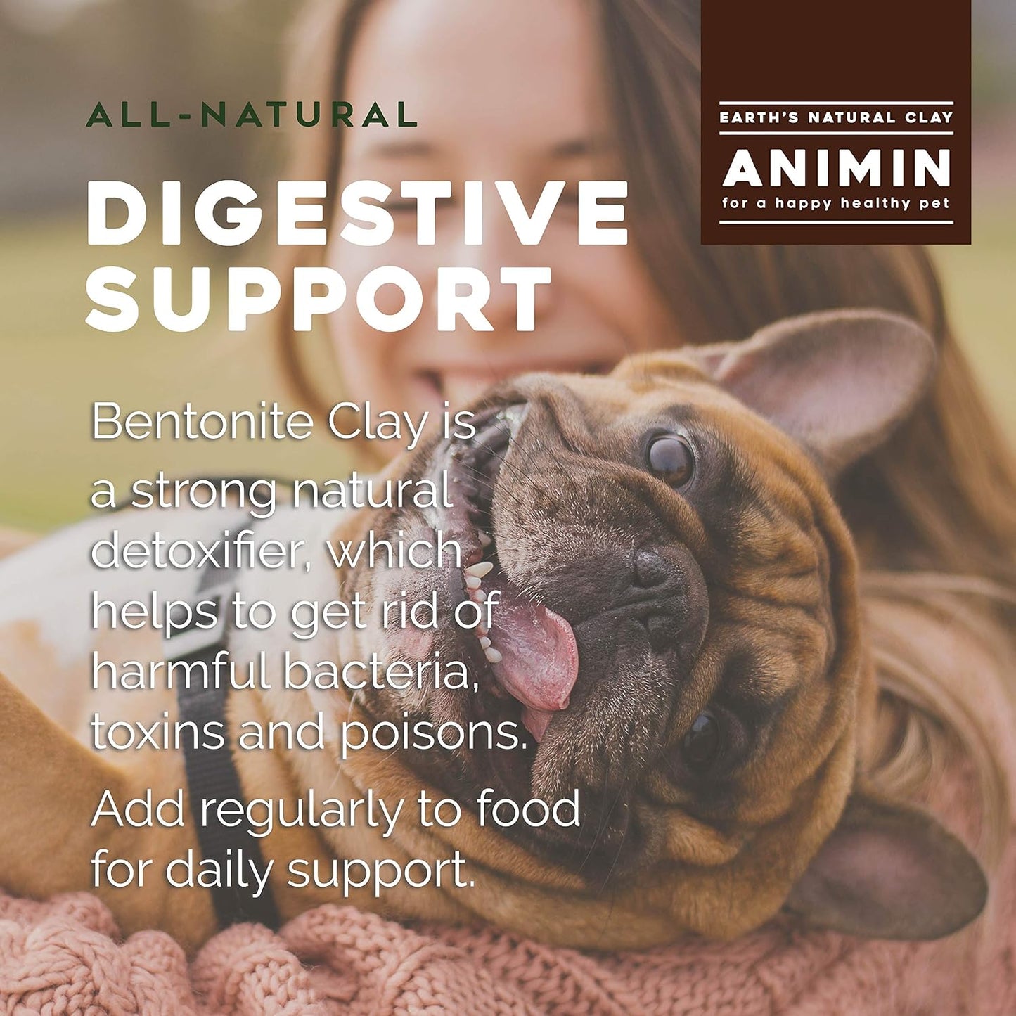 Earth's Living Animin Calcium Bentonite Clay for Pets - 368 g - görsel 3