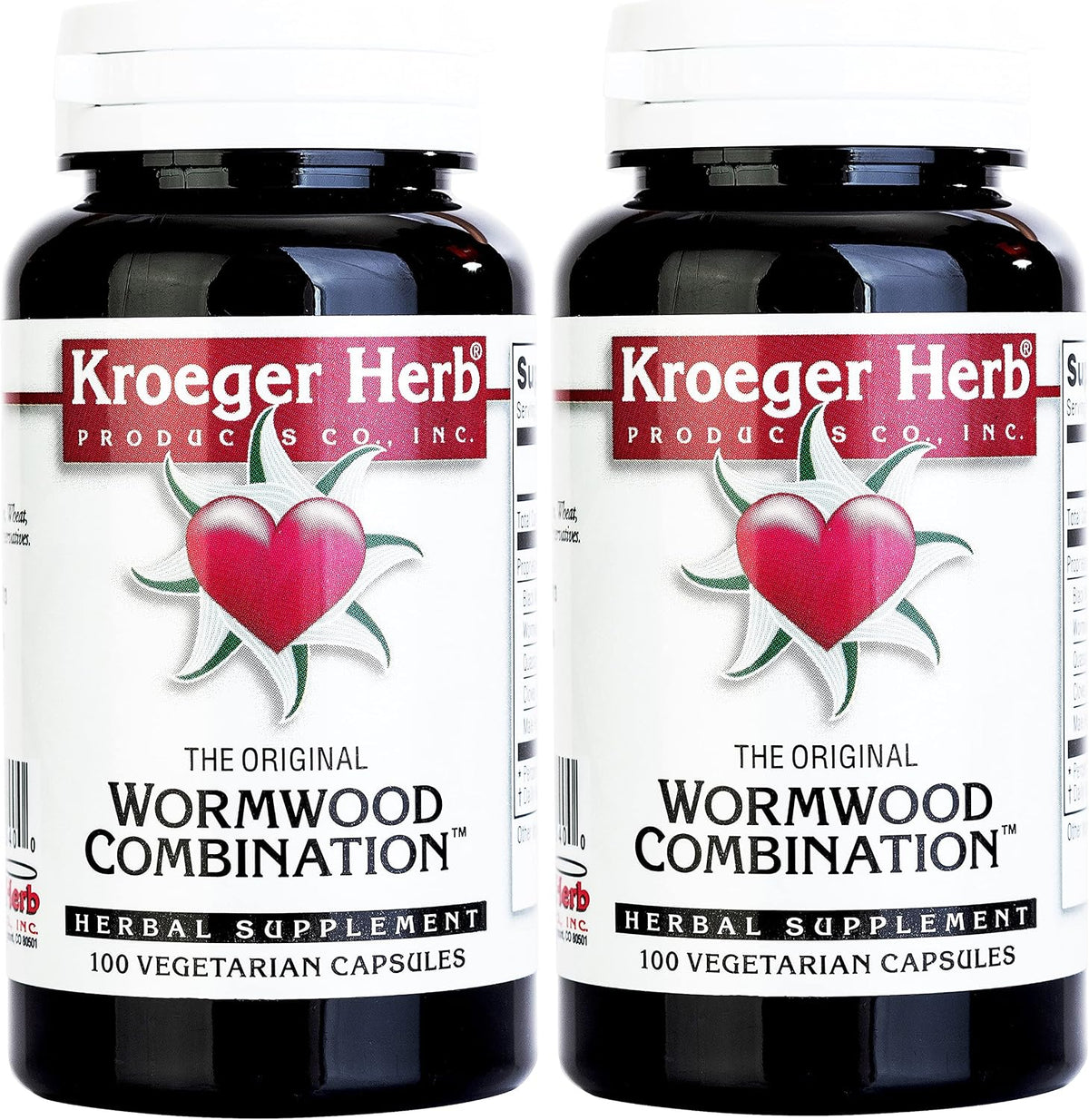 Kroeger Herb Wormwood Combination Vegetarian Capsules, 100 Count (Pack of 2) - görsel 2