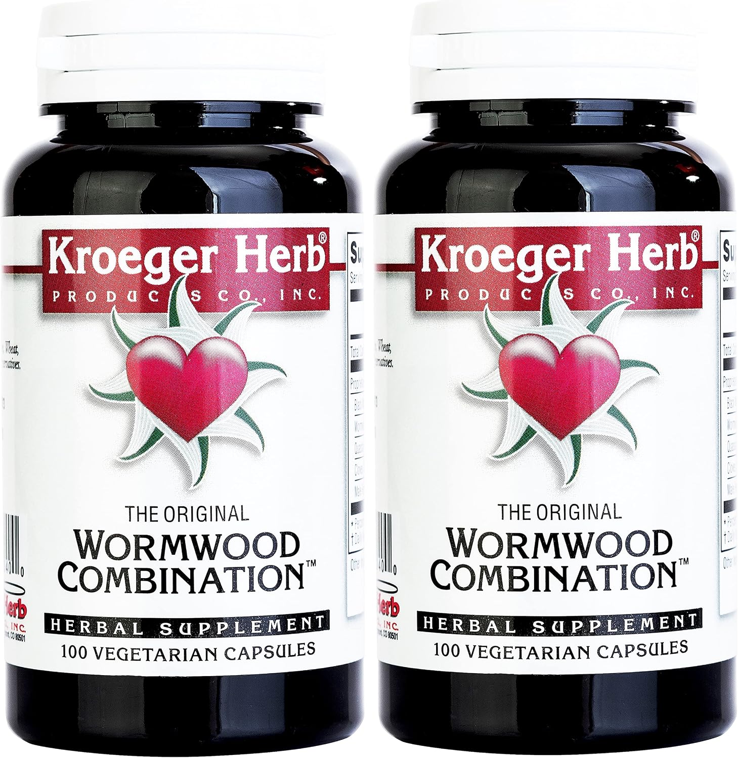 Kroeger Herb Wormwood Combination Vegetarian Capsules, 100 Count (Pack of 2) - görsel 2
