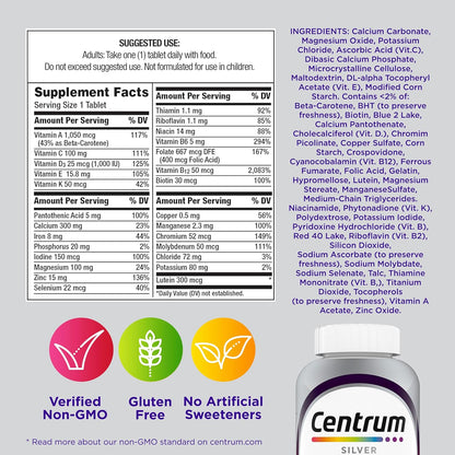 Centrum Silver Women's Multivitamin for Women 50 Plus, 65 Count