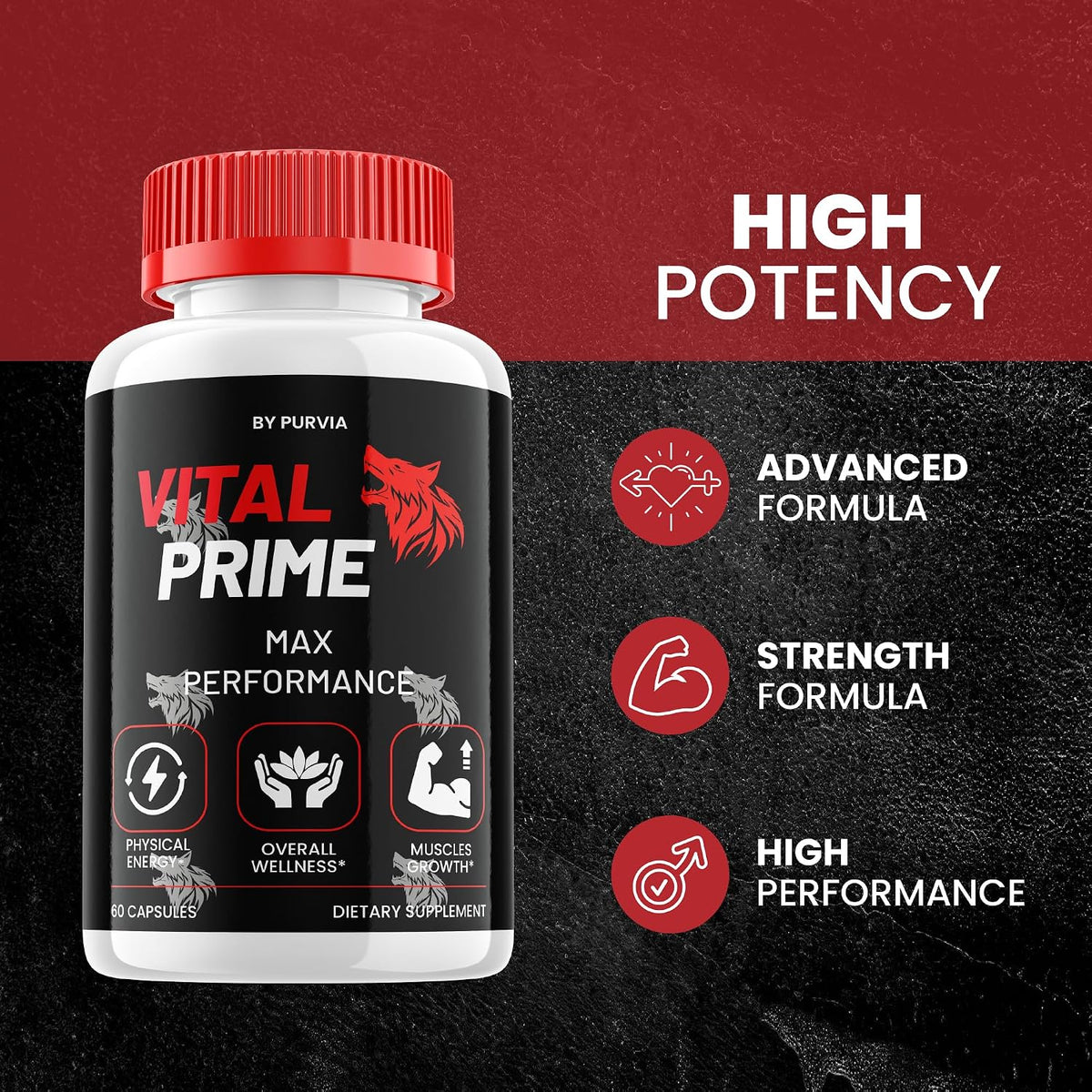 (5 Pack) Vital Prime Pills - Vital Prime Original Food Supplement, Vital Prime Advanced Formula, VitalPrime Maximum Strength Formula - Vitalprime Complex for Overall Wellness Support, USA (300 Capsules) - görsel 4