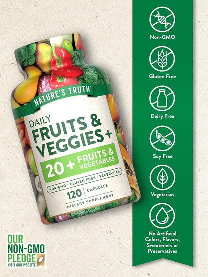 Nature's Truth Fruit and Veg Supplement - 120 Vegetarian Capsules