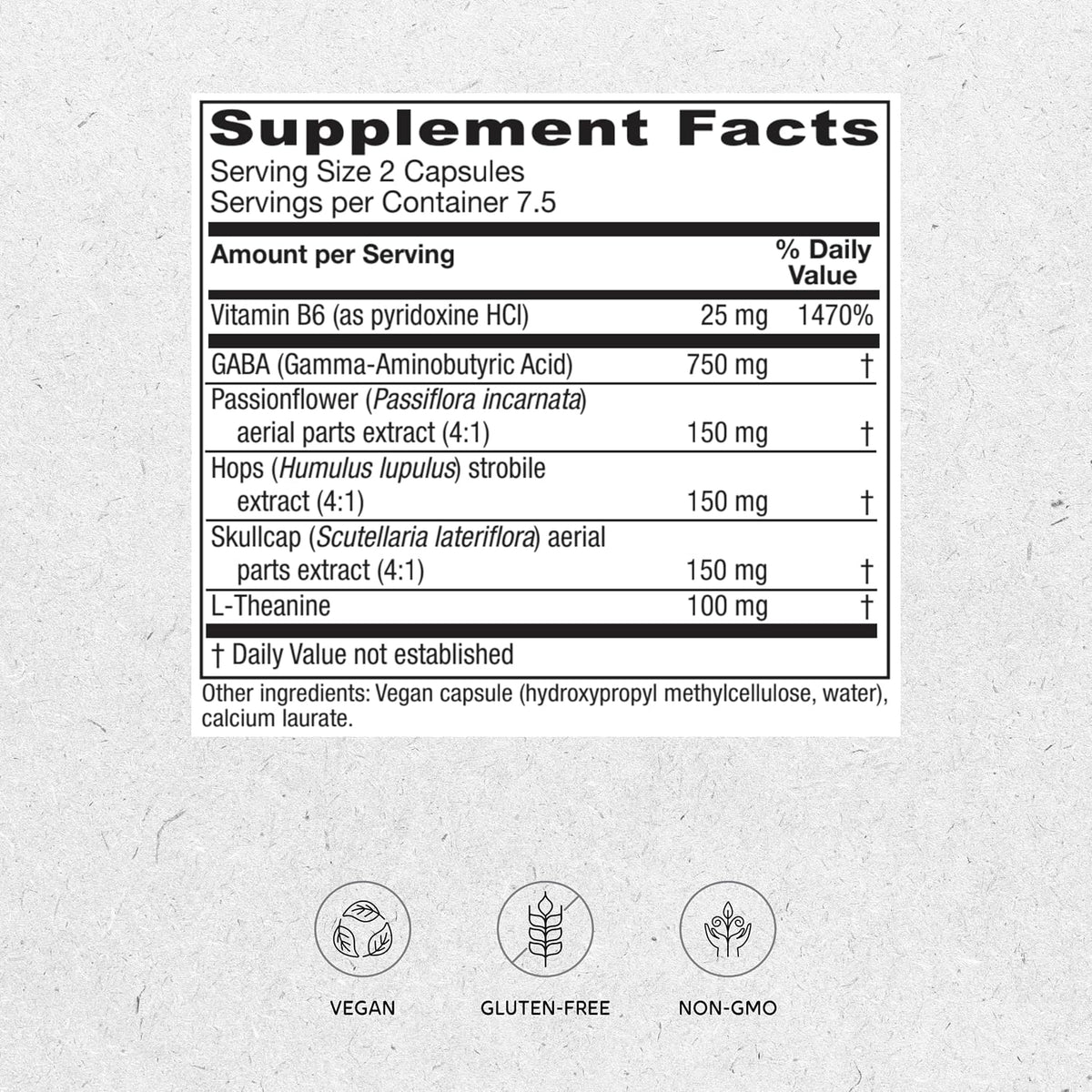 Vitanica GABA Ease - Calming Support Supplement (15 Vegan Capsules) - görsel 2