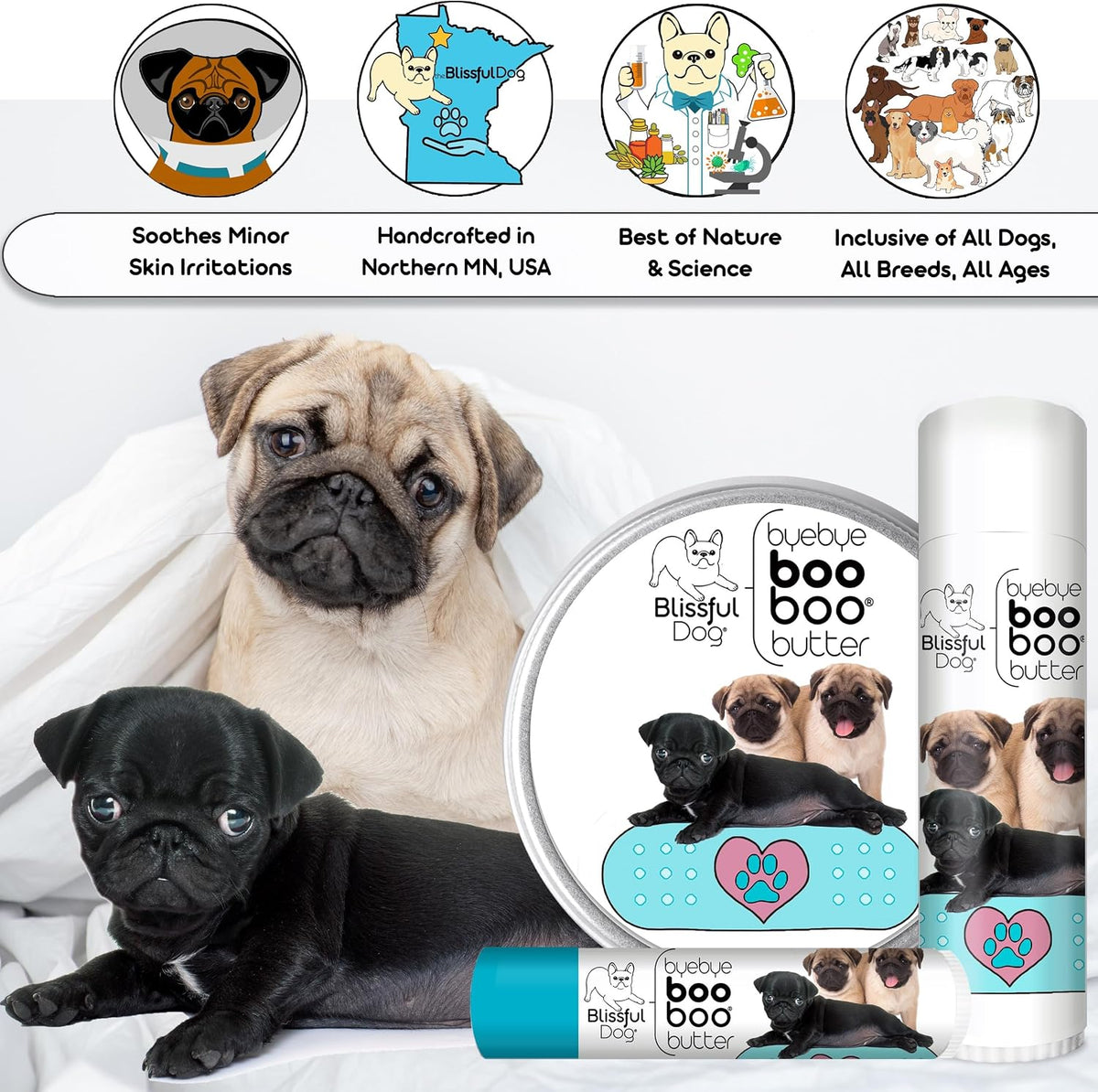 The Blissful Dog 14 g Tube Pug Booboo Butter - görsel 5