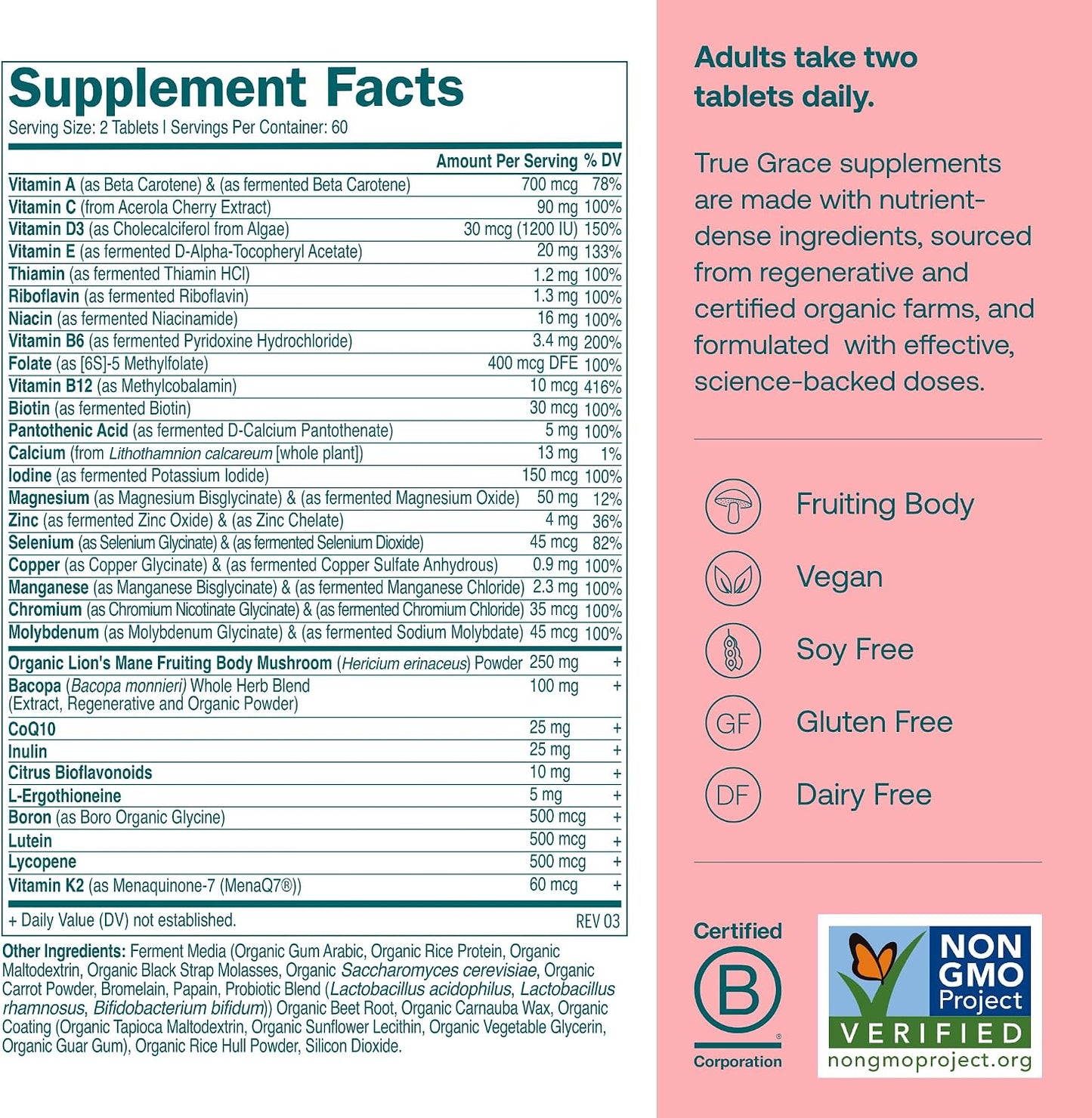 True Grace Daily Women’s Multivitamin 50+ – 120 Tablets - görsel 2