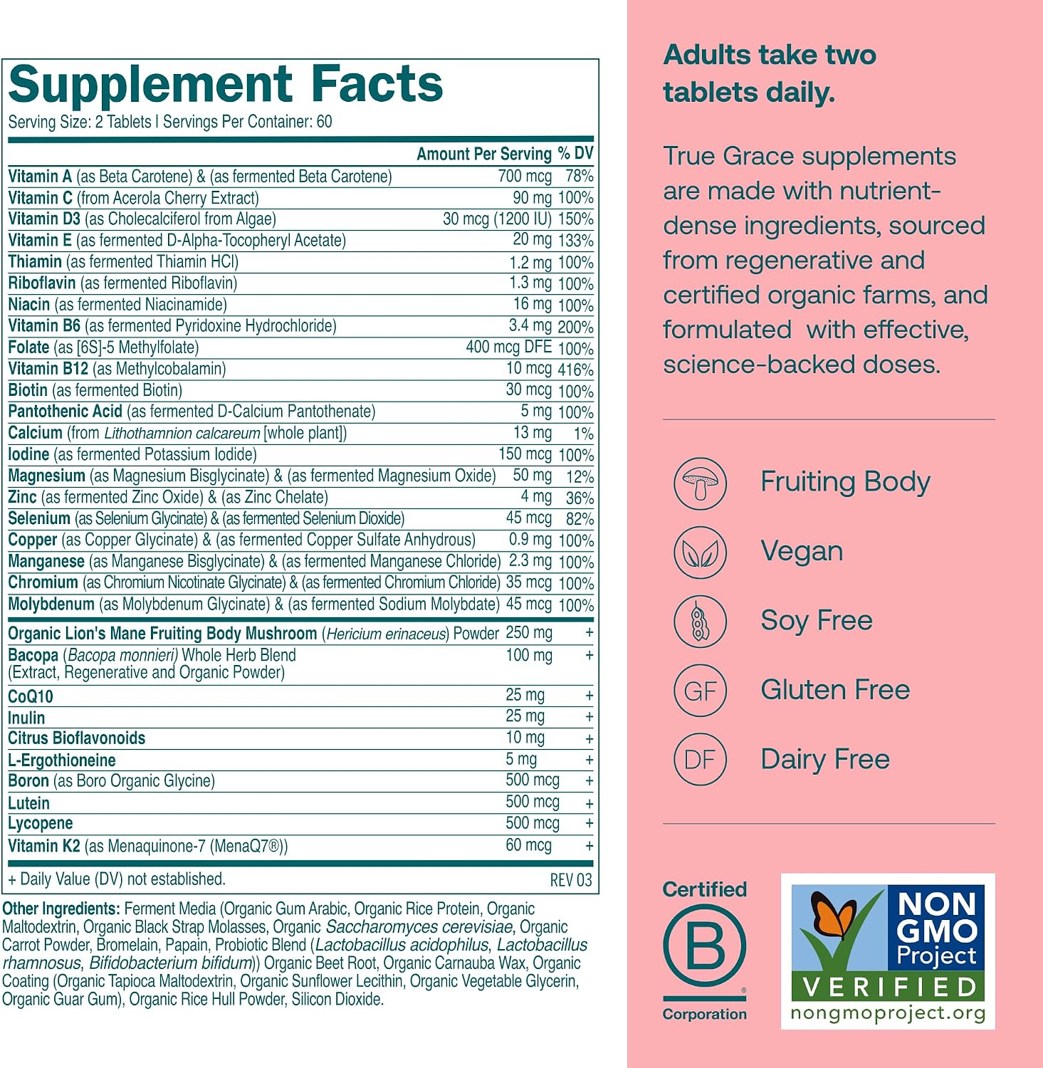 True Grace Daily Women’s Multivitamin 50+ – 120 Tablets - görsel 2
