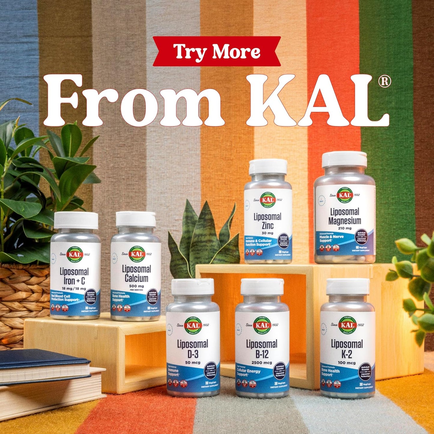 KAL Liposomal Multivitamin - High Potency Liposomal Vitamin C, D-3, and More - Men and Women Multivitamin for Cardiovascular and Nervous System Support - 30 Servings, 60 VegCaps - görsel 5