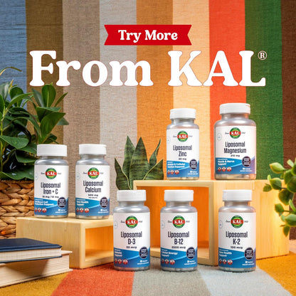 KAL Liposomal Multivitamin - High Potency Liposomal Vitamin C, D-3, and More - Men and Women Multivitamin for Cardiovascular and Nervous System Support - 30 Servings, 60 VegCaps