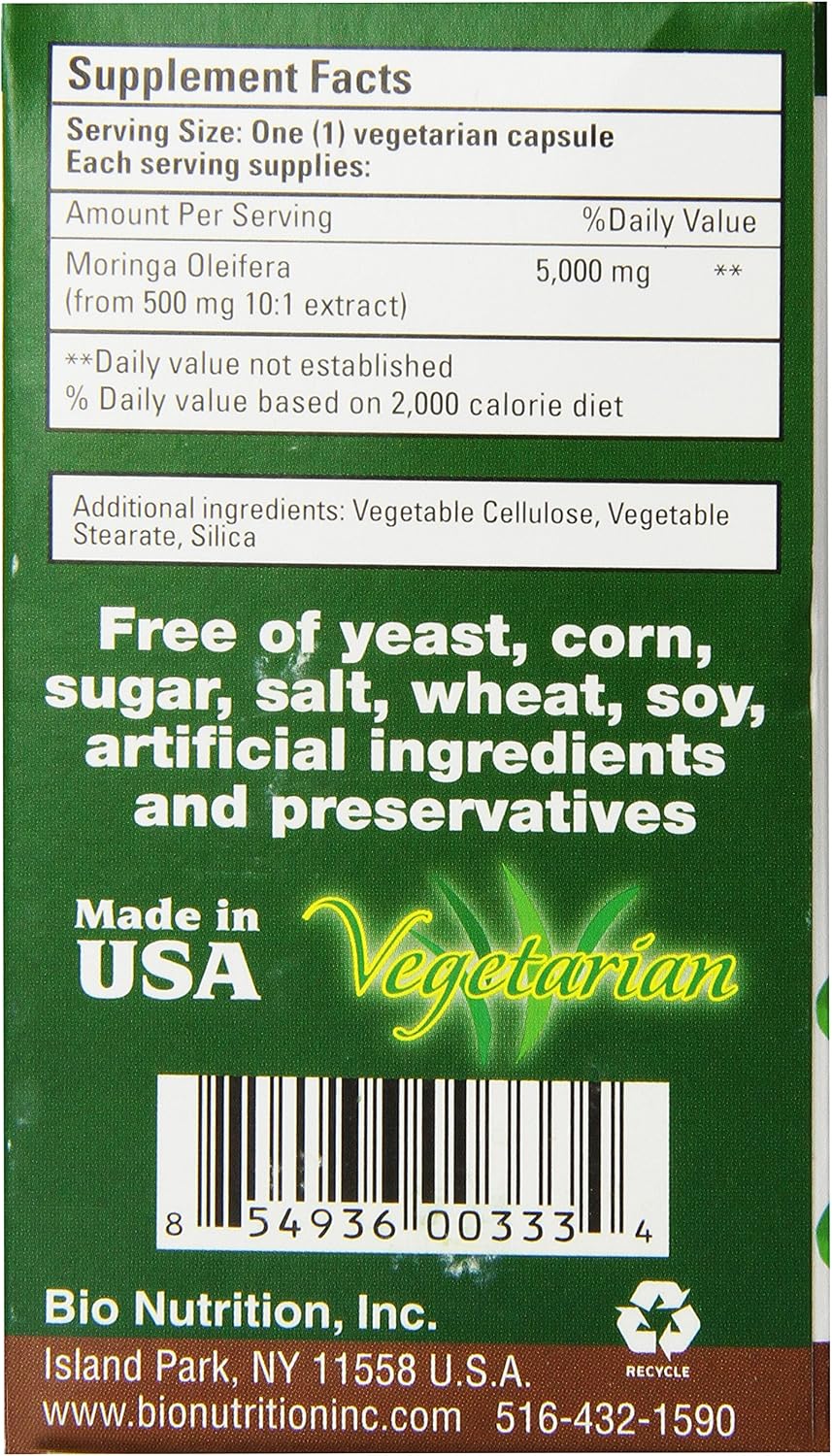 Bio Nutrition Moringa Super Food Vegi-Caps, 90 Count - görsel 3