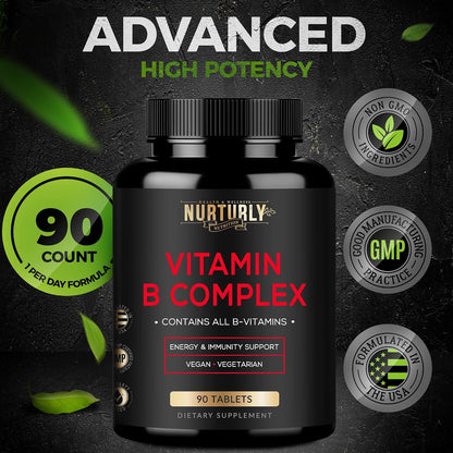 NURTURLY Vitamin B Complex - 90 Tablets