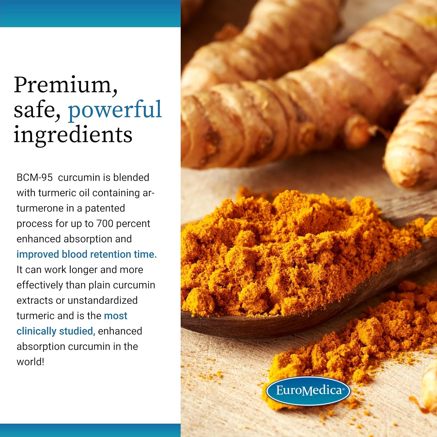 EuroMedica Curaphen Extra Strength Curcumin Tablets, 60 Tablets - görsel 5