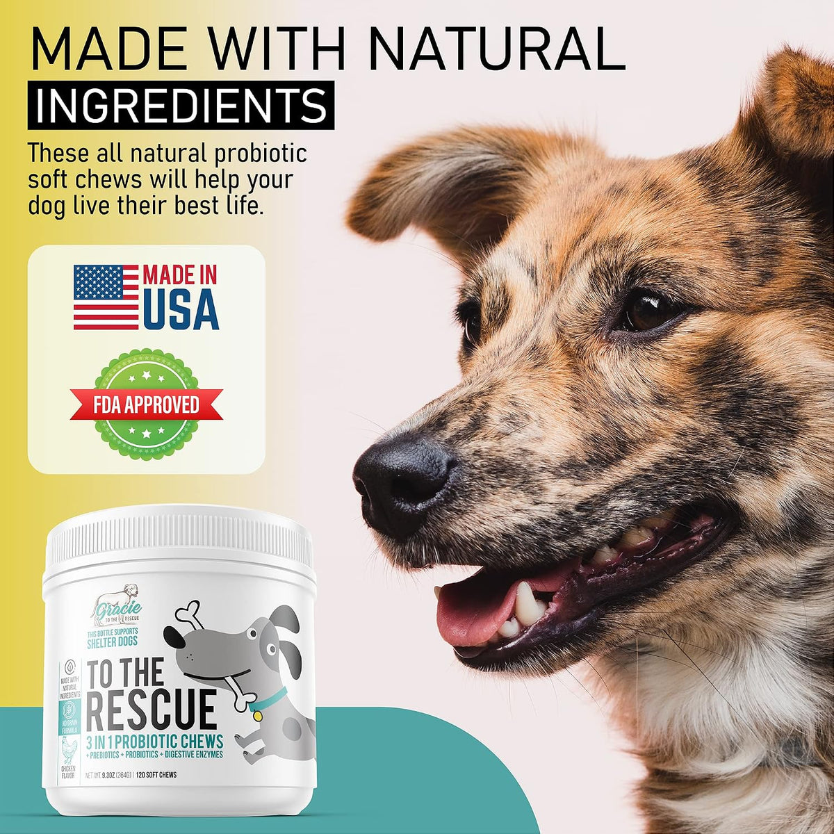 Gracie To The Rescue Probiotic Chews for Dogs - 120 Soft Chews - görsel 5