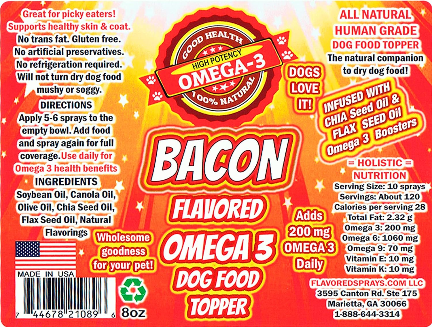 Flavoured Sprays Bacon Spray 2 Bottle Deal – All Natural Dog Supplement for Picky Eaters - görsel 2