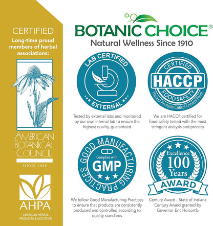 Botanic Choice Stress Complex Capsules – Traditional Herbal Supplement with Saffron, Ashwagandha, Rhodiola – Gluten-Free, 60 Capsules