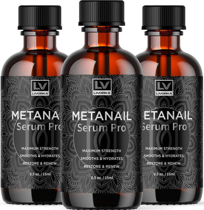 Metanail Toenail Liquid - Nail Health Support Drops (3 Pack)