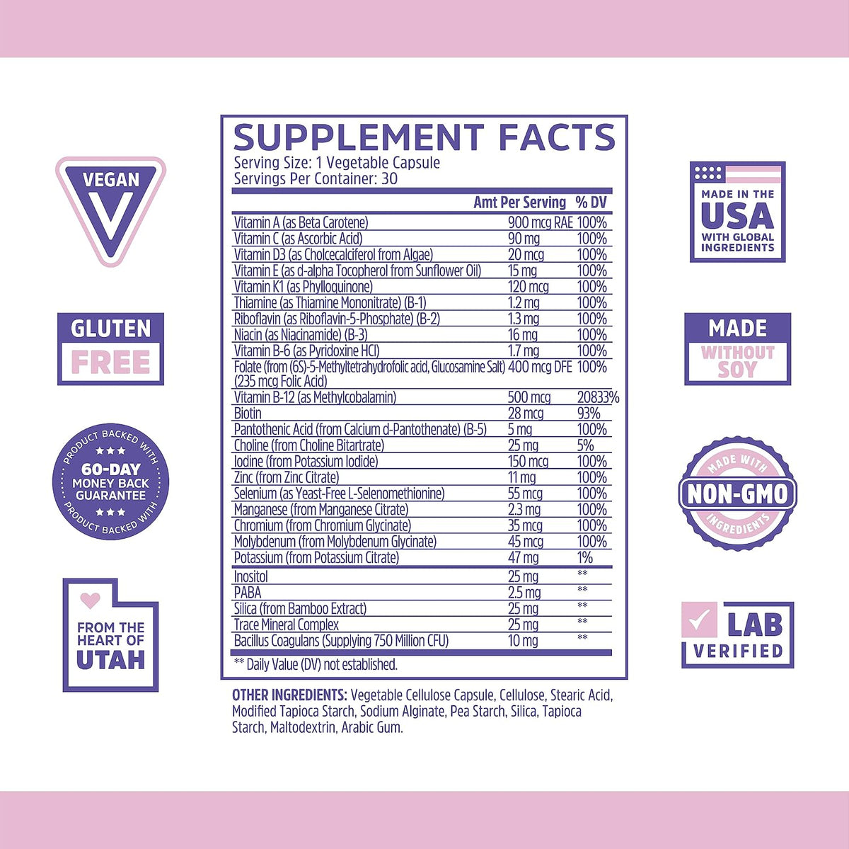 Zhou Daily Boost – Probiotic Multivitamin for Women and Men, for Immune Support and Energy | 30 Vegetarian Capsules - görsel 2