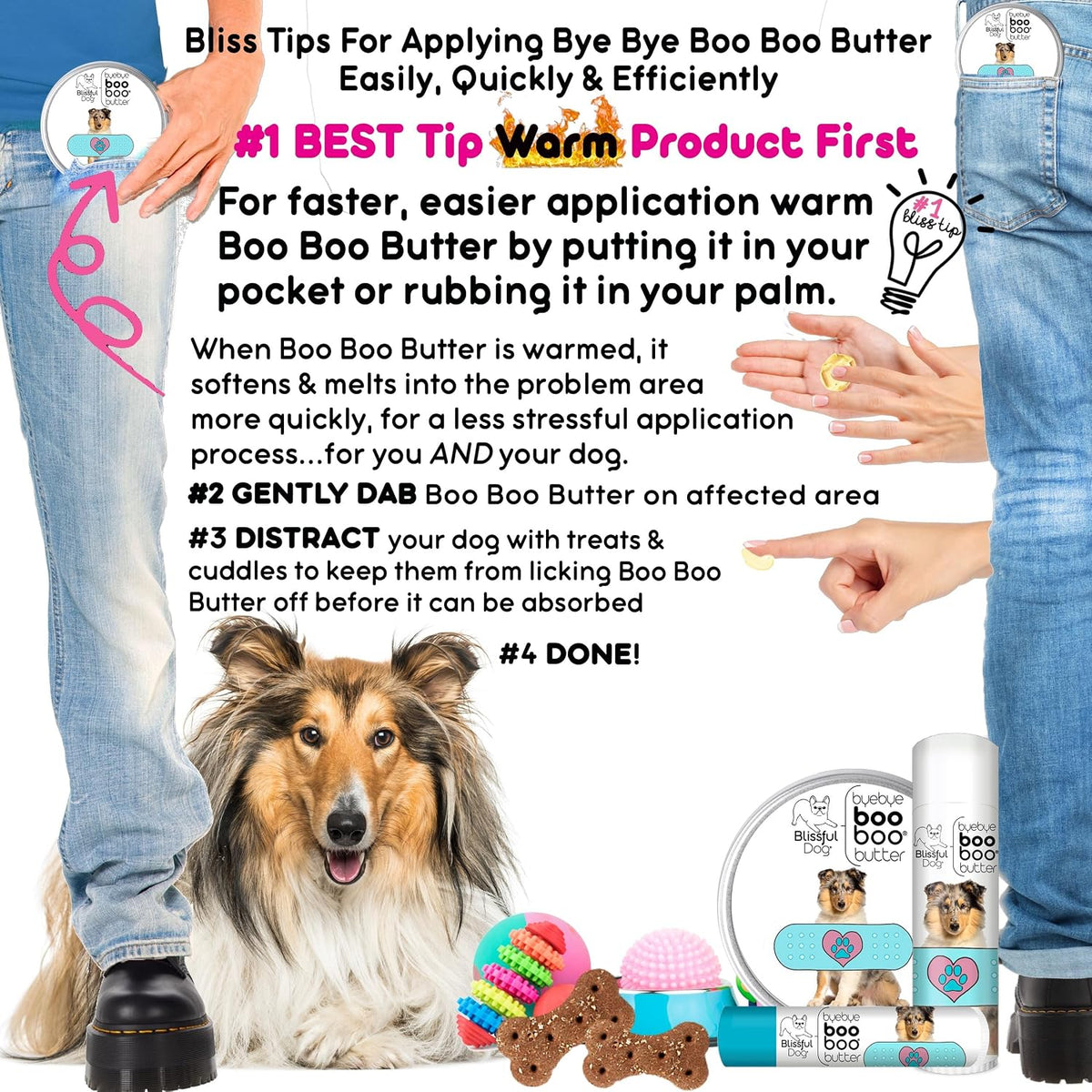The Blissful Dog 2 oz TIN Collie Booboo Butter - görsel 7