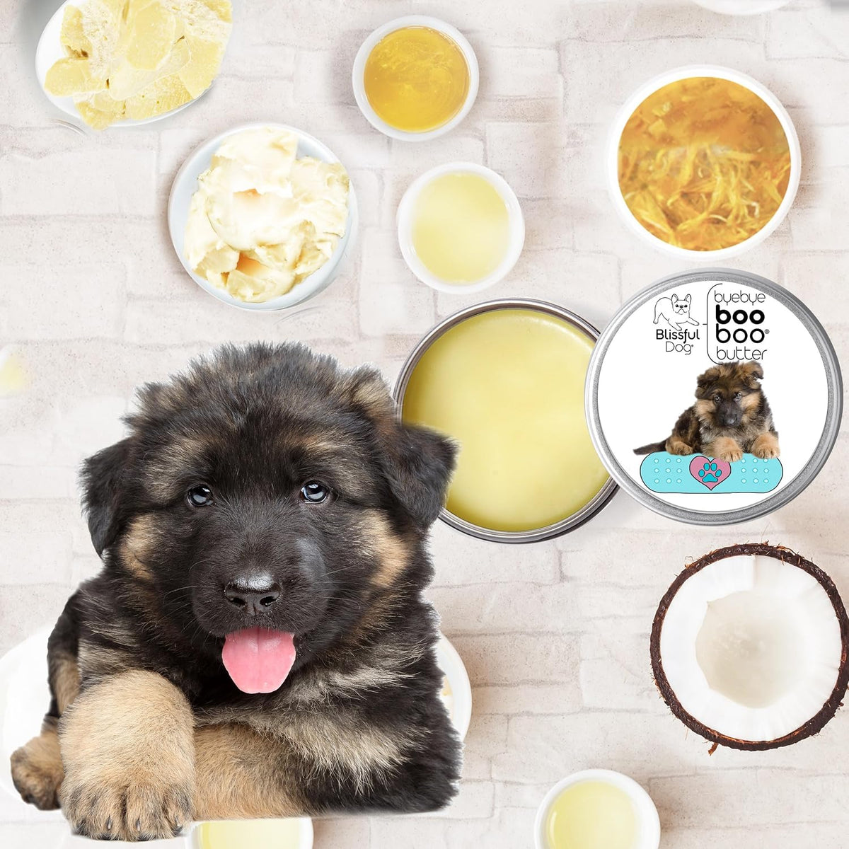 The Blissful Dog 227g Tin German Shepherd Booboo Butter - görsel 2