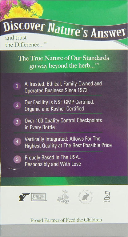 Nature's Answer Liver Support - Herbal Combination with Milk Thistle & Dandelion, 1500 mg, 90 Capsules