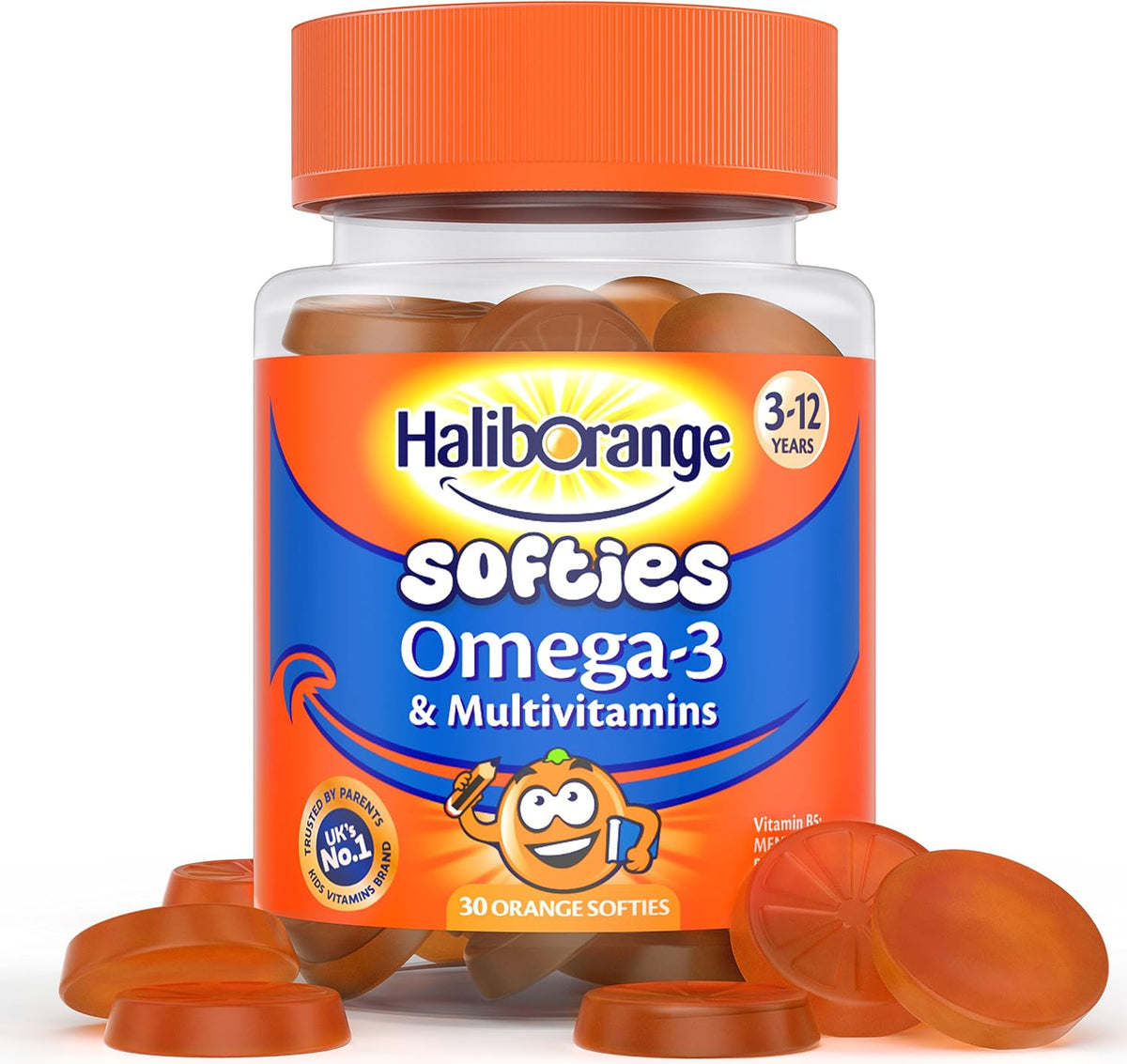 Seven Seas Haliborange Multivitamins and Omega-3 Orange Softies (30 Count) - görsel 2