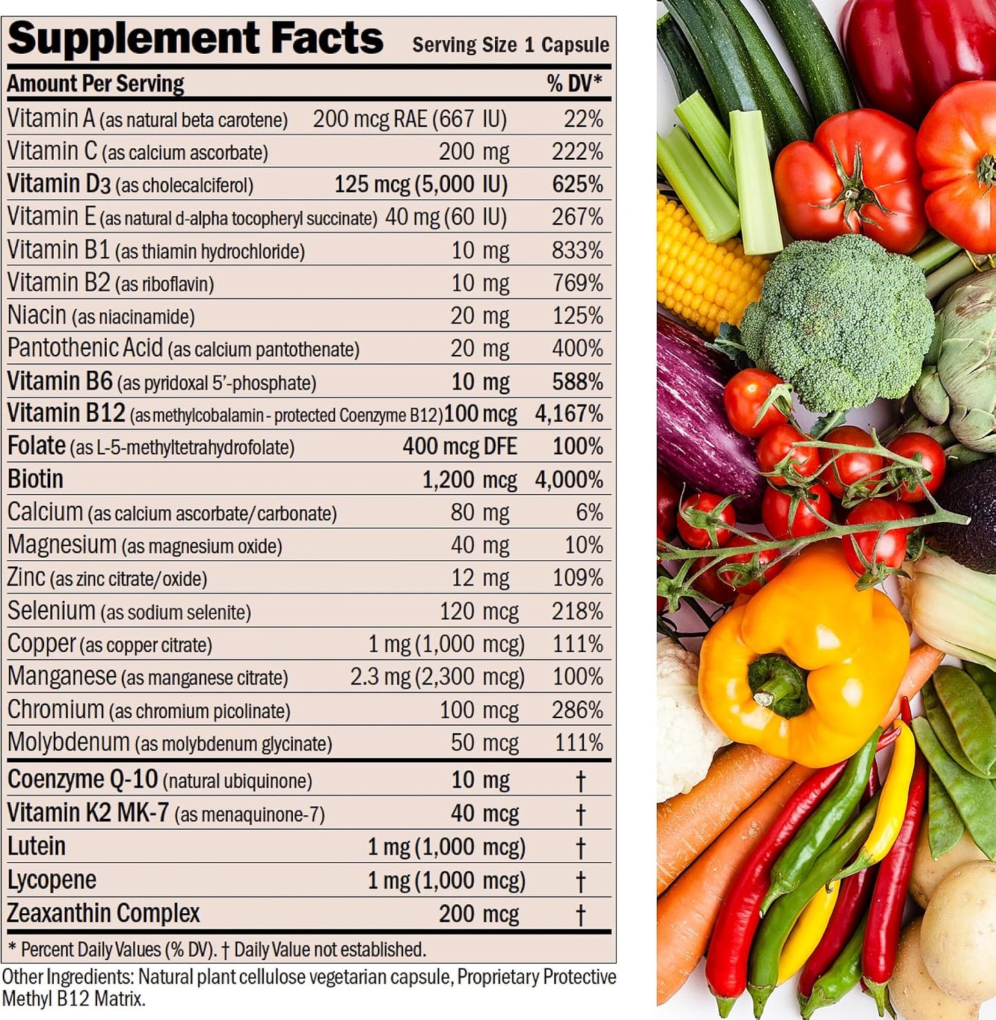 ANDREW LESSMAN Essential-1 nuoncemax Multivitamin - High Potency, No Additives, 60 Capsules - görsel 3