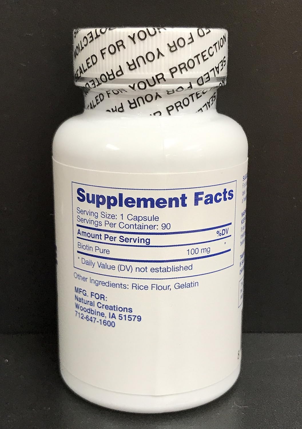 Natural Creations High-dose Biotin 100mg (100,000mcg) - görsel 2