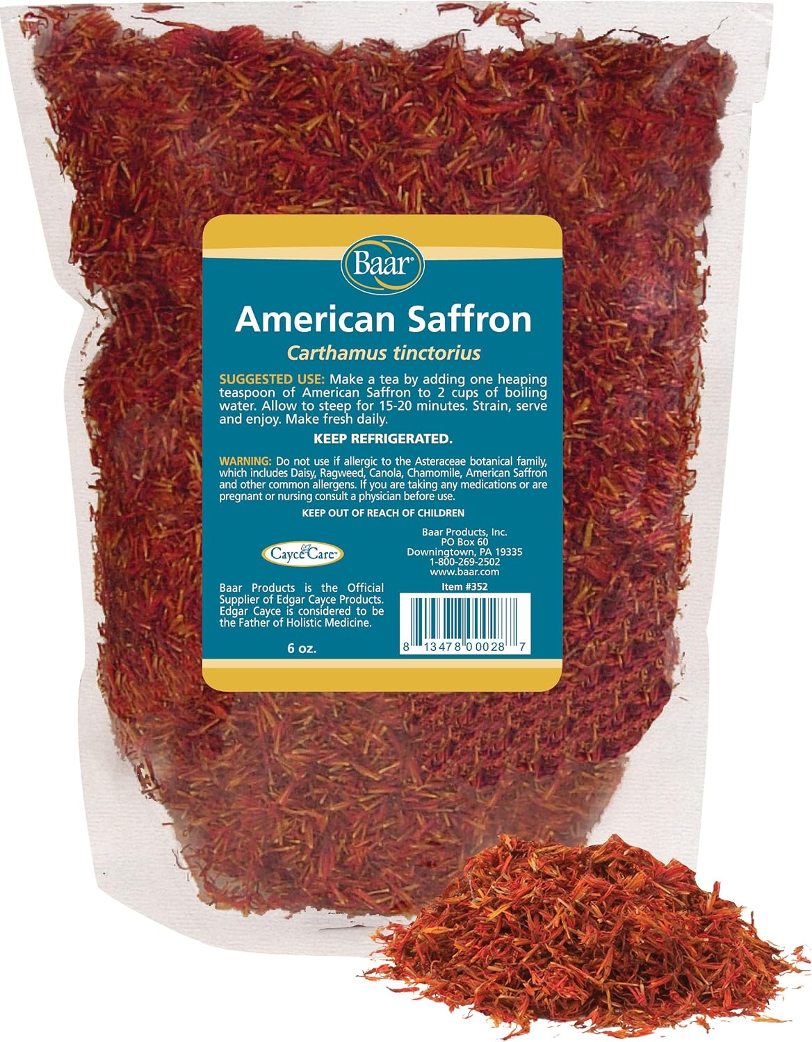 Baar American Saffron Tea & Slippery Elm Bark Powder Kit – 170g Saffron & 113g Elm - görsel 2