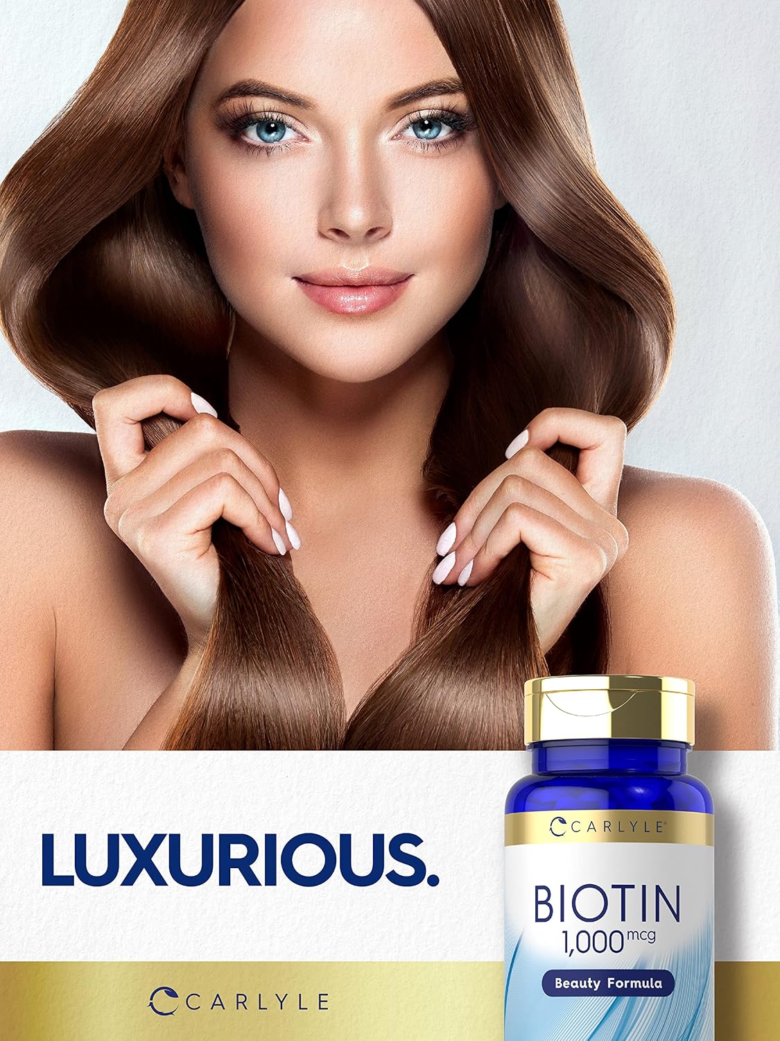 Carlyle Biotin 1000mcg | 250 Vegetarian Tablets | Beauty Formula Supplement | Non-GMO, Gluten-free - görsel 6