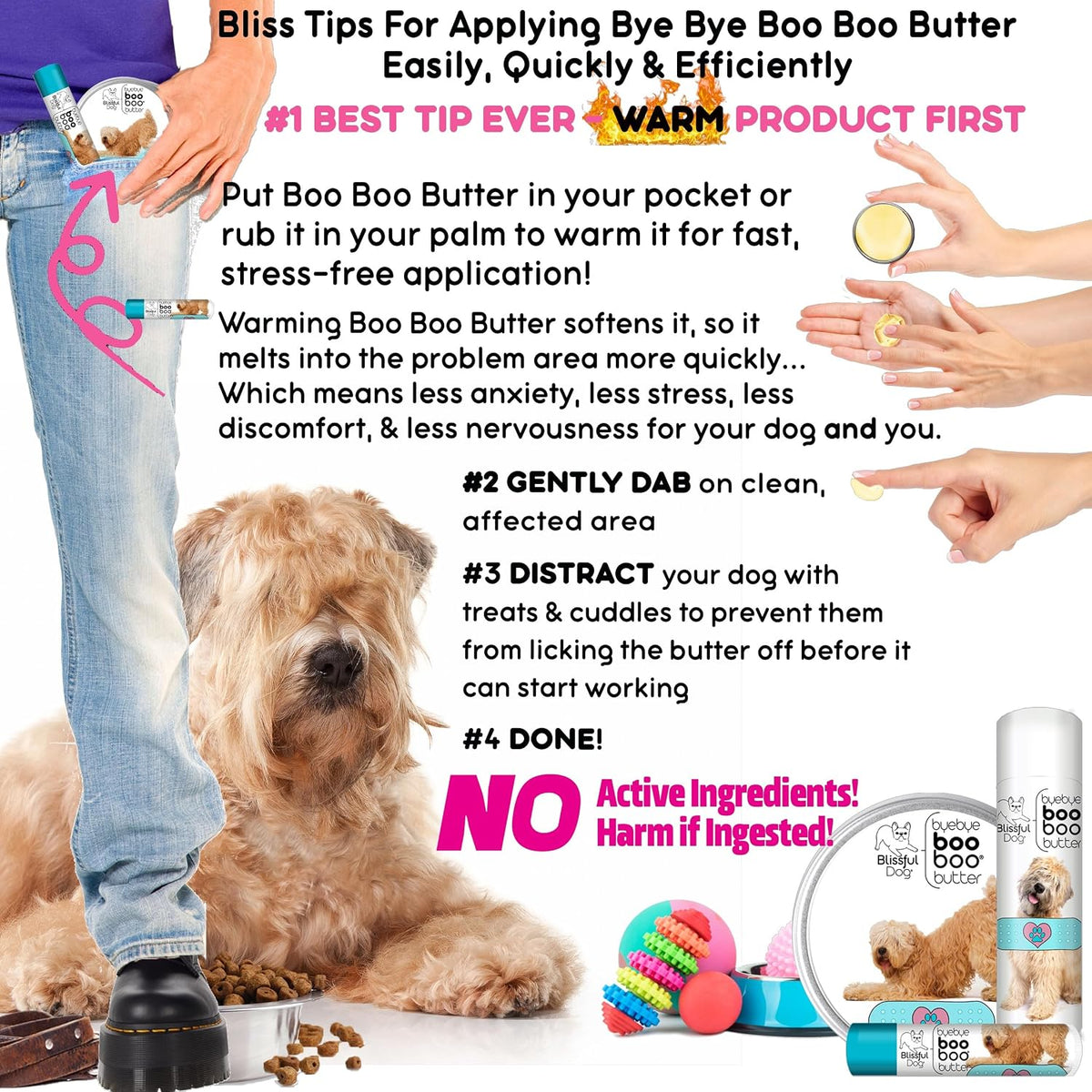 The Blissful Dog Soft Coated Wheaten Terrier Boo Boo Butter, 8 Ounce - görsel 6