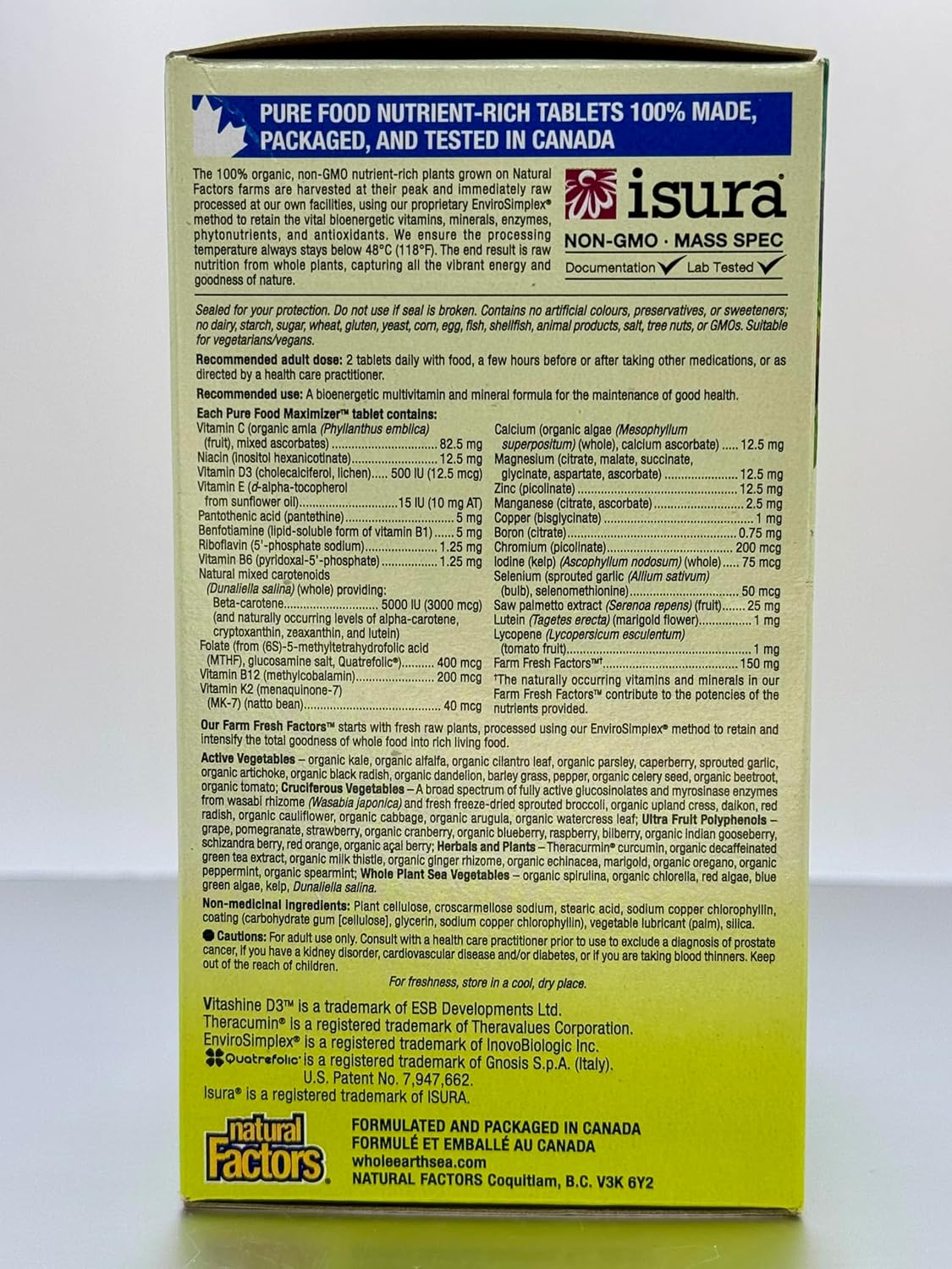 Natural Factors Whole Earth & Sea Men's 50+ Multivitamin & Mineral - görsel 3
