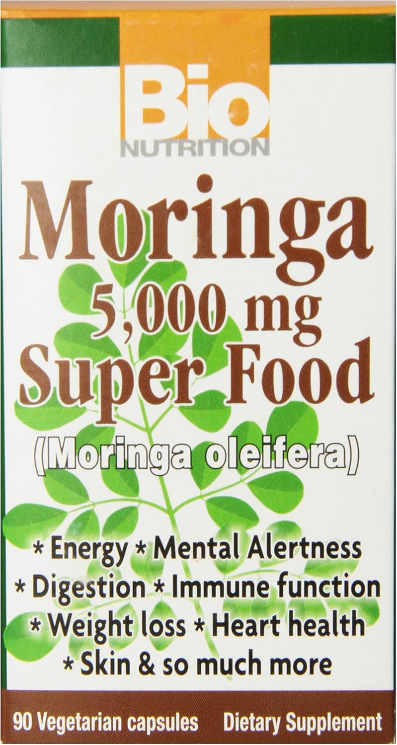 Bio Nutrition Moringa Super Food Vegi-Caps, 90 Count - görsel 1
