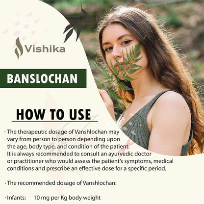 VISHIKA Banslochan Vanshlochan (Tabasheer) – 100% Pure Bamboo Manna for Bone and Hair Support – 100g