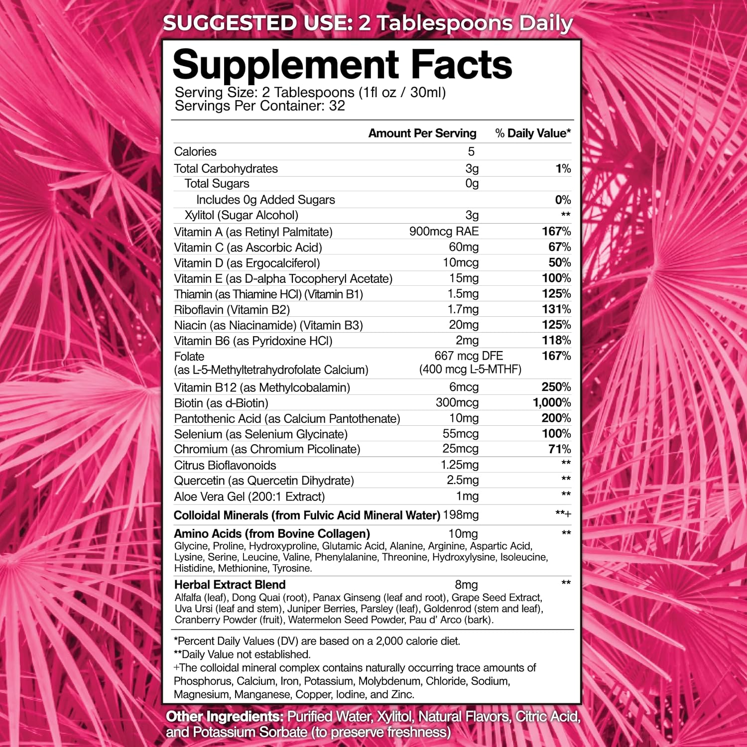 Tropical Oasis Women's Premium Liquid Multivitamin - Sugar Free, Non-GMO, 32 Servings - görsel 2