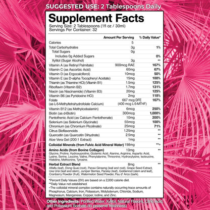 Tropical Oasis Women's Premium Liquid Multivitamin - Sugar Free, Non-GMO, 32 Servings