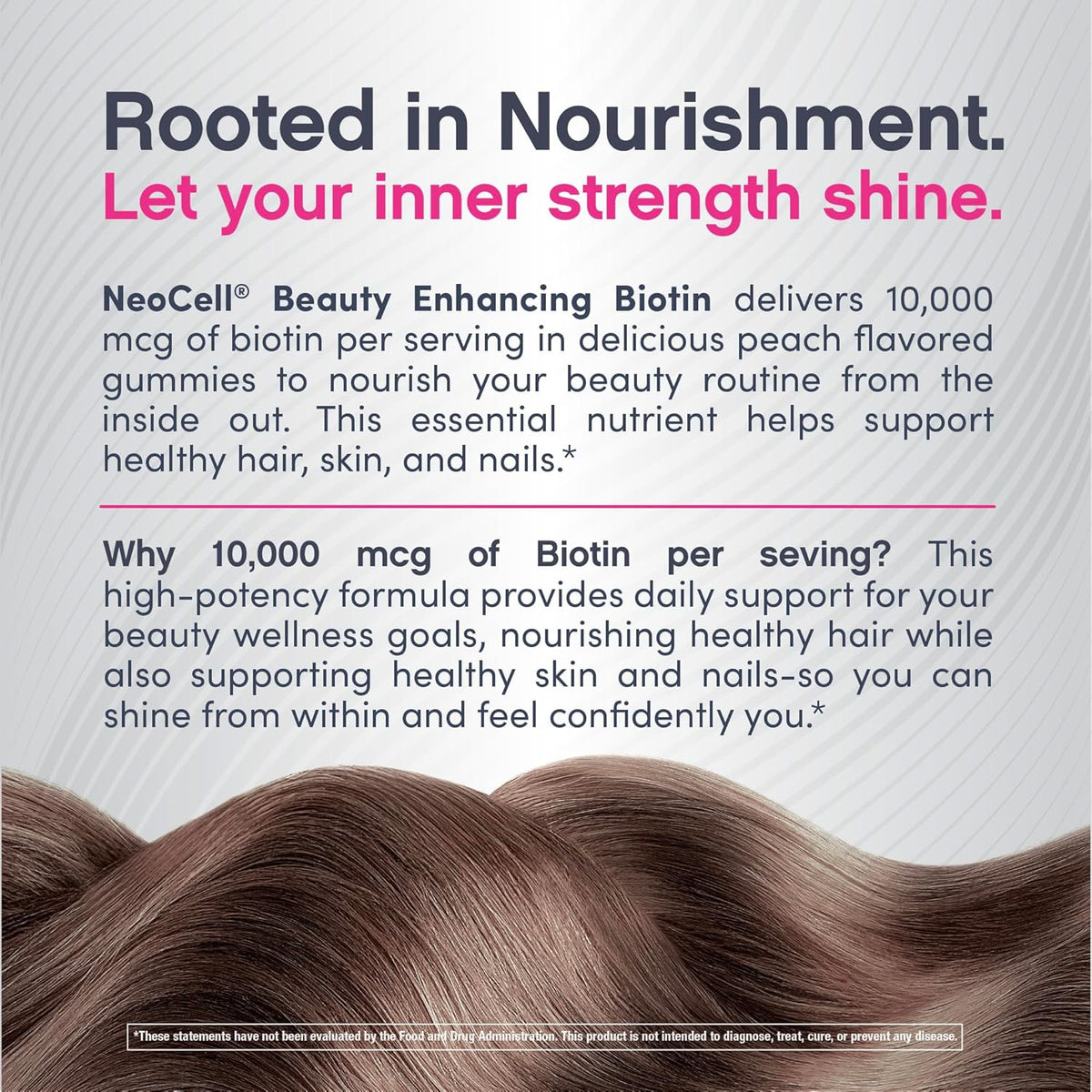 NeoCell Biotin 10000mcg Gummies - 72 Count - Peach Flavour - Hair, Skin & Nails Supplement - görsel 6
