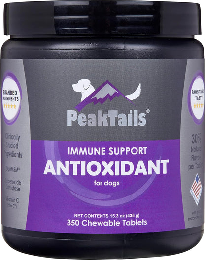 PeakTails Daily Defence Antioxidant Supplement for Dogs – 1,000 Tablets