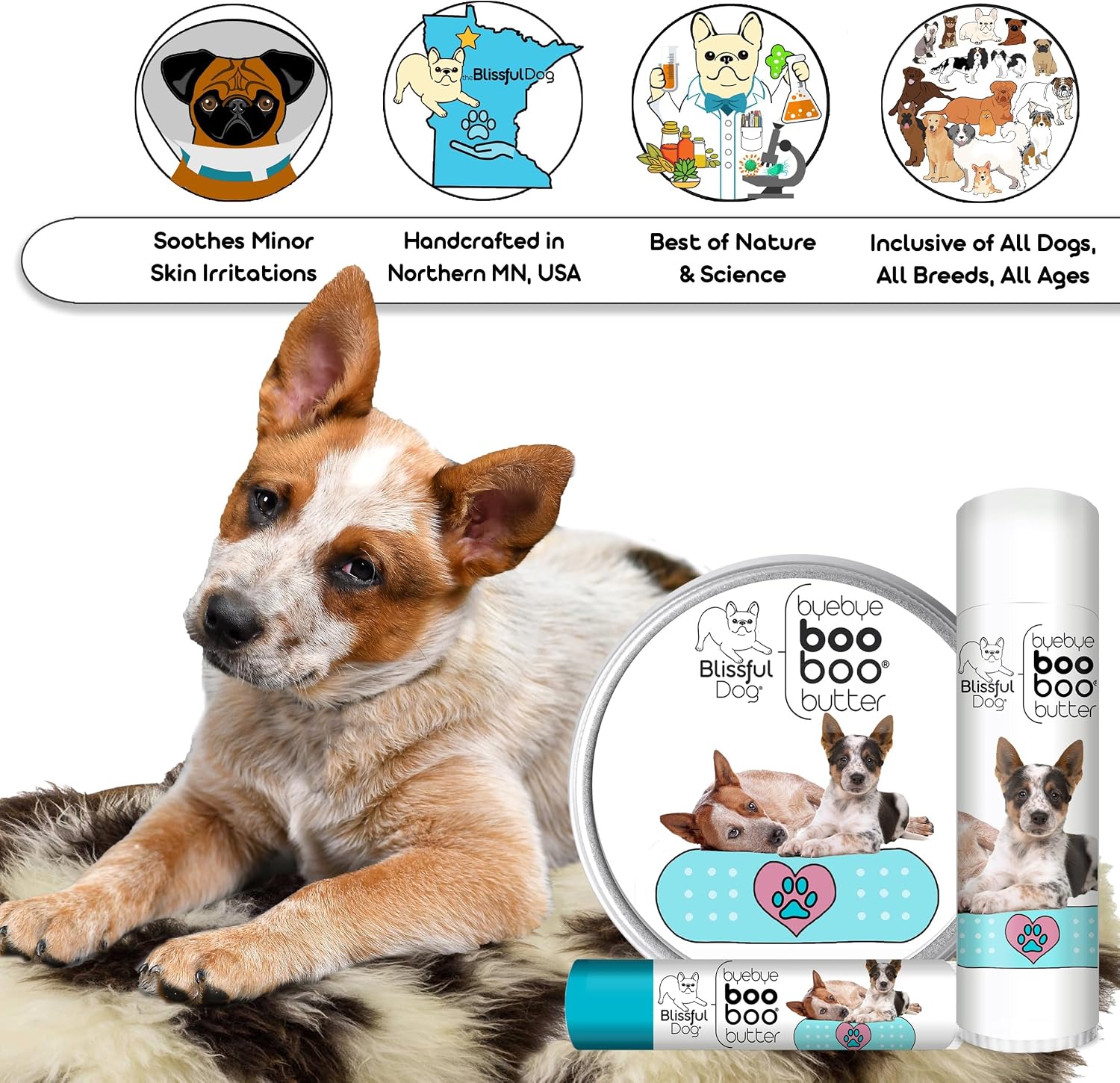 The Blissful Dog 57 g TIN Australian Cattle Dog Booboo Butter - görsel 6