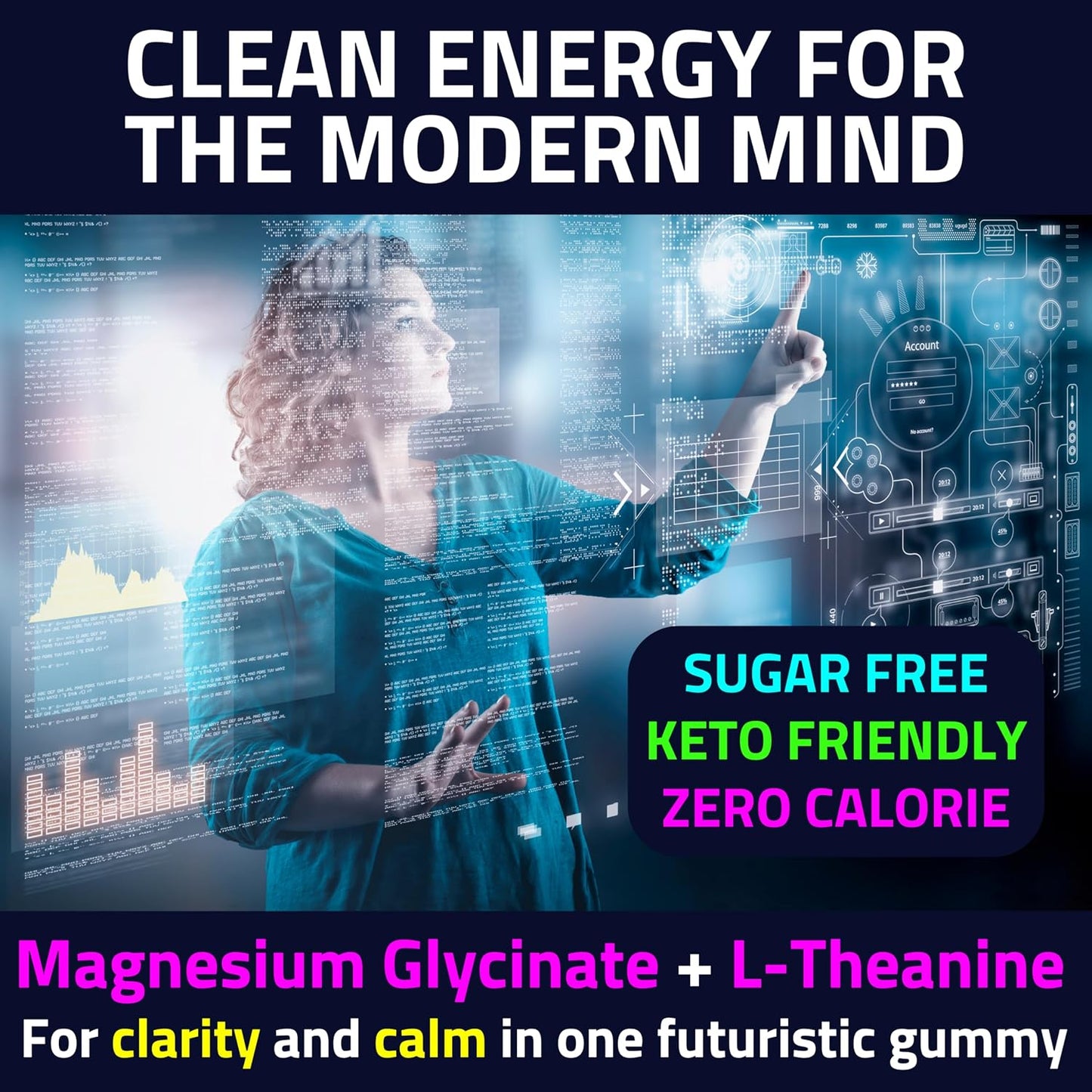 SHIZAM Alpha GPC Teacrine Magnesium L-Threonate & Glycinate Complex L-Theanine Methylliberine Gummies - görsel 4