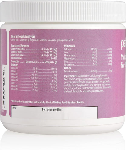 Pet Health Multivitamin for Dogs – Beef Flavour Powder – 90 Servings