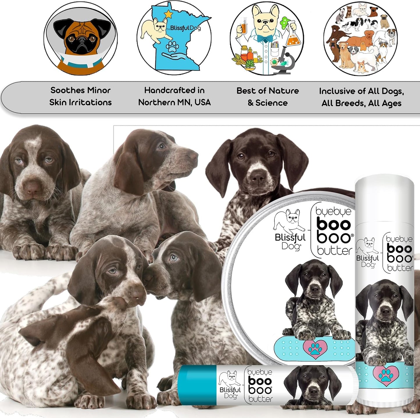 The Blissful Dog 28g Tin German Shorthaired Pointer Booboo Butter - görsel 6