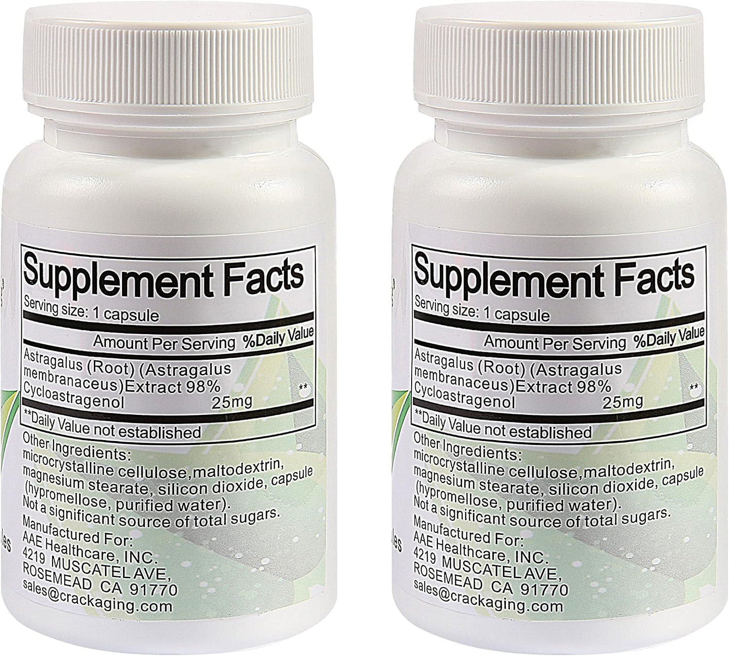 Crackaging Super-Absorption Cycloastragenol 98% 25mg, 60 Capsules - görsel 2