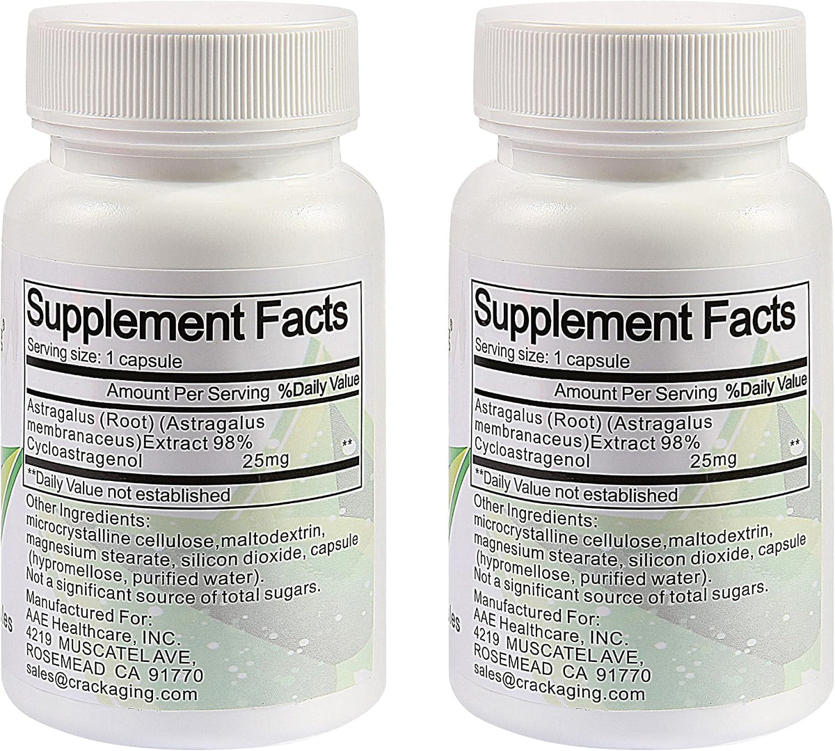 Crackaging Super-Absorption Cycloastragenol 98% 25mg, 60 Capsules - görsel 2